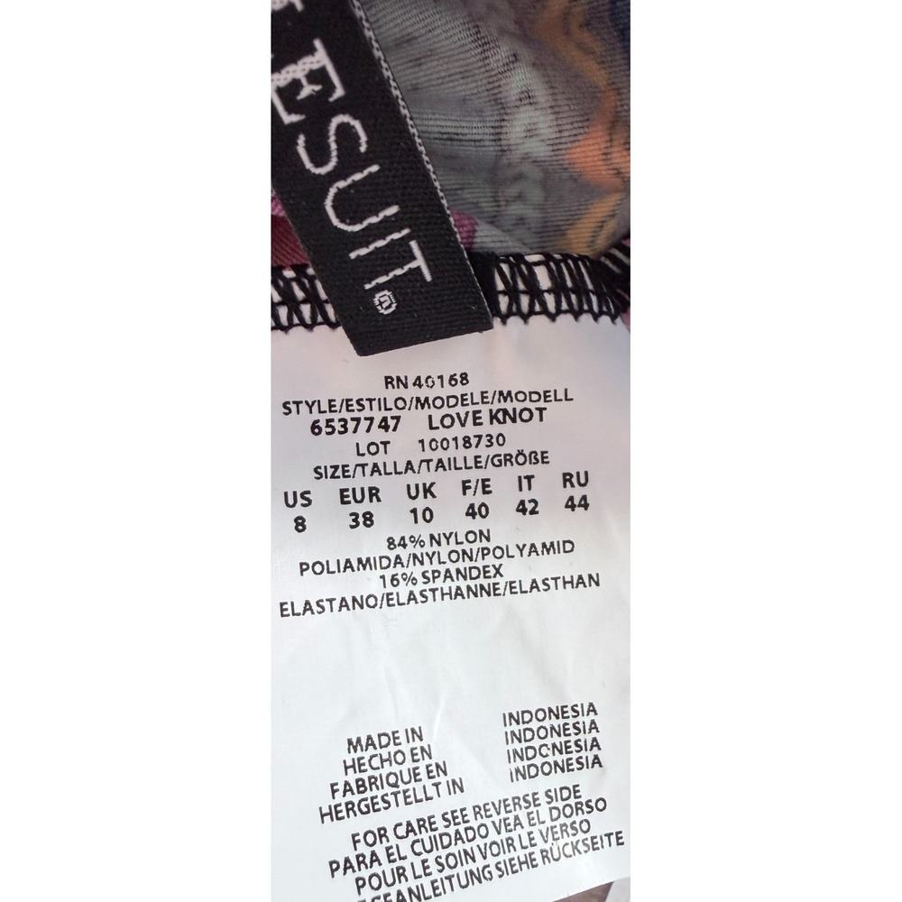 Miraclesuit Size 8 Love Knot Tankini Top NWT Tropical Tribal Twist Front $110 - Picture 12 of 13